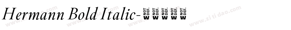 Hermann Bold Italic字体转换